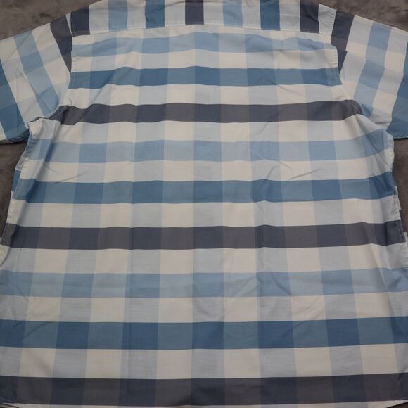 Wrangler Shirt Mens XL Extra Blue White Hike Camp Fish Outdoor Work Button Up - Picture 13 of 15